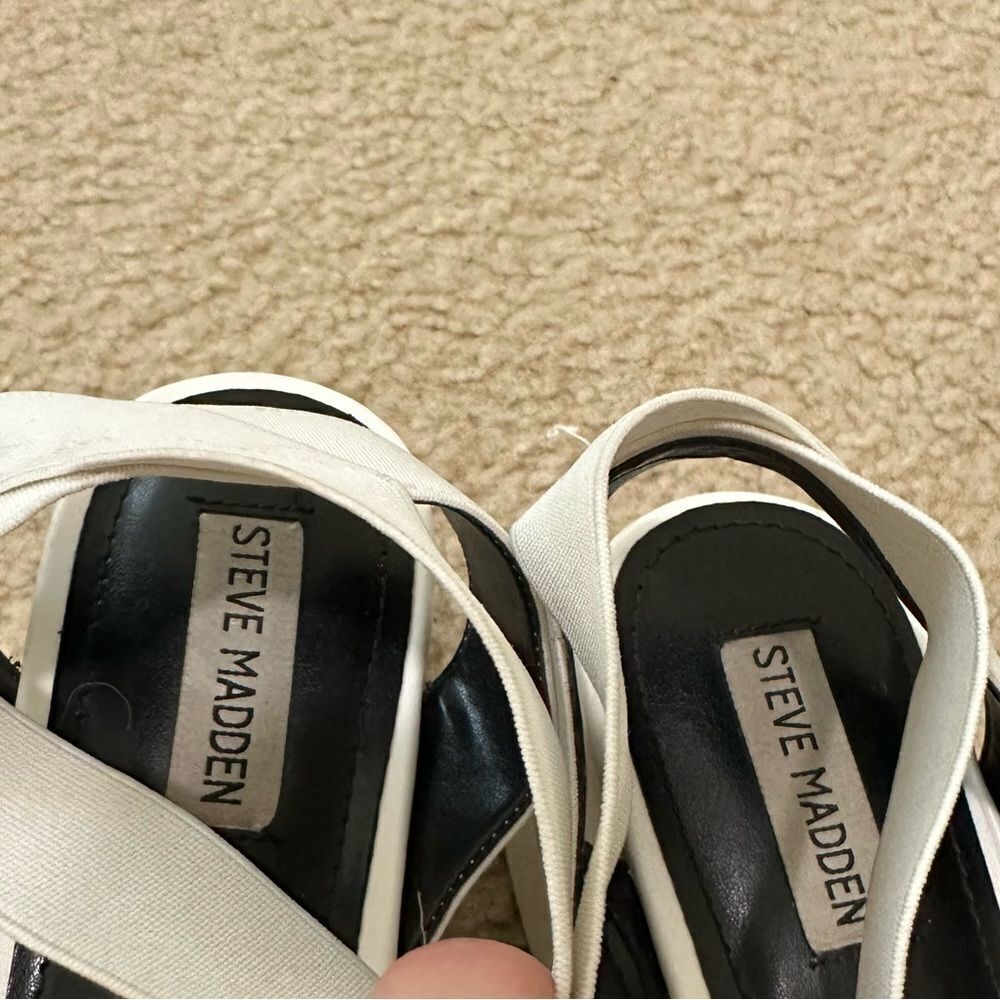 Steve Madden White and black Goth platform sandals - Picture 7 of 11